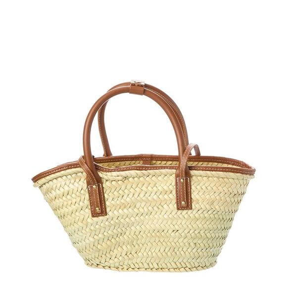 Jacquemus Le Panier Soli Straw & Leather Tote, Brown - Picture 2 of 5